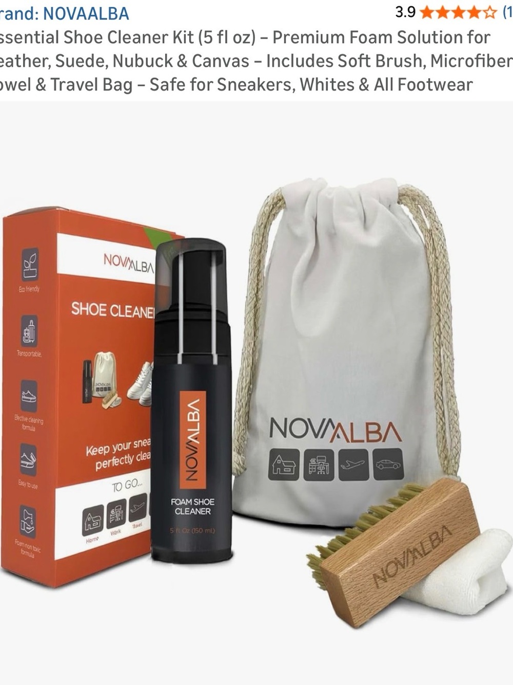Amazon Essentials Shoe Cleaner Kit - White, Black, Orange, Natural